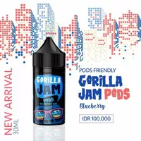Gorilla Jam - Pods Friendly - Blueberry Jam - 30ml Premium Liquid Salt
