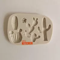 CETAKAN SILIKON TANAMAN KAKTUS CACTUS LUBANG 5 COKLAT SILICONE MOLD