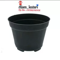 pot hitam plastik 17 cm