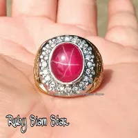 CINCIN BATU PERMATA RUBY SIAM STAR MINIMALIS