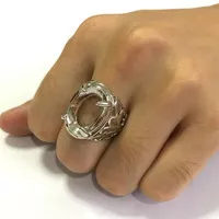 Cangkang Cincin Pria Batu Akik Bagus model Kupu import batu akik murah