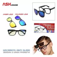 Kacamata Magnetic 3 warna / Kacamata Magnet Ask Vision / Kacamata gaya