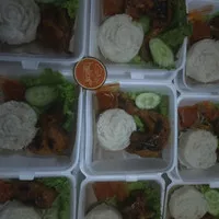 paket hemat catering nasi box ayam bakar