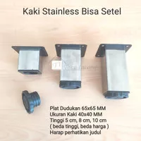 Kaki 40 x 40 mm x 8 cm Stainless Kotak Sofa Meja Lemari Kitchen Besi