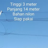 jaring burung hitam bahan nilon/benang siap pakai tinggal bentang