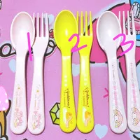 Sanrio My Melody, Gudetama Kids Spoon and Fork Cute Cutlery Set