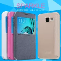 SAMSUNG GALAXY A3 2016 FLIP COVER NILLKIN SPARKLE LEATHER HARD CASE PC