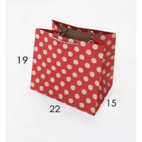 paper bag polkadot R7 paperbag motif 22X19 tas kertas samson goodie