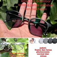 kacamata lensa photocromic berubah warna normal/minus/silinder