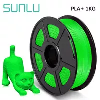 SUNLU PLA+ Tinta Filament Filamen 3D Printer 1.75mm 1kg Green