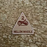 Patch US Army Div 2 Armored Hell On Wheels Desert