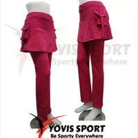 New Celana Senam Wanita Rok Kantong / Yovis sport - terlaris