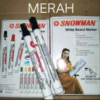 Spidol Snowman Whiteboard Merah BG 12 ( 1 Pack = 12 PCS)