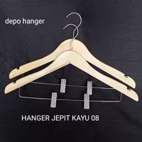 Hanger Jepit Kayu 08 /Gantungan jepit kayu besi Jual perlusin (12pcs)