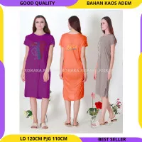 Daster Bali Motif Bambu Maxi Kaos Adem Longdress Jumbo Fit XL