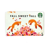 Fall Sweet Fall Starbucks Card Recycled Paper Kartu Fox Autumn 2020