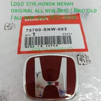 Logo Huruf Lambang Emblem stir Honda ORI merah Brio jazz semua tahun