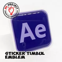 ADOBE AFTER EFFECT AE Sticker Timbul Emblem Resin Lentur