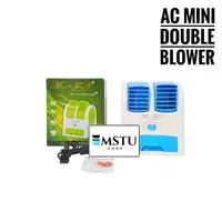 Ac Mini Double Blower (Mini Fan/ Kipas/ Portable/ Pendingin)
