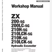 SHOP MANUAL HITACHI ZAXIS ZX 200-5G,VERSI TERLENGKAP