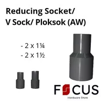 Rucika Reducing Socket/ V Sock/PlokSok(AW) 2x1-1/4-1-1/2sambungan pipa
