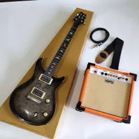 Paket Gitar PRS abu amply kabel jack dan strap murah