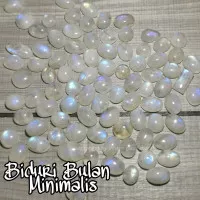 Natural Biduri Bulan Moonstone Klep Biru Srilangka