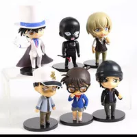 Action Figure Anime Detective Conan 6pc Figure set A