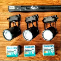 track light set 3 Led Philips 4.5w 1 rel artalux1m 3 fitting komplit