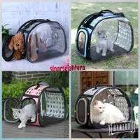 Bag Transparant Pet Cat Dog Large / Tas Jinjing Travel Anjing Kucing