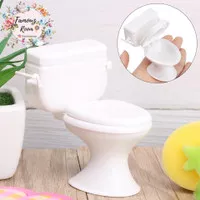 Miniatur Kloset - Miniatur Toilet Duduk - DIY Aksesoris Rumah Boneka