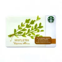 Mistletoe Viscum Album Starbucks Card Holiday 2014 Kartu US Giftcard