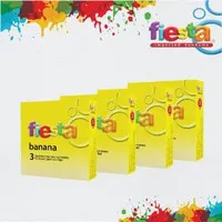 Fiesta Kondom Banana - 3 Pcs - Kondom Rasa Pisang -Fiesta Kuning