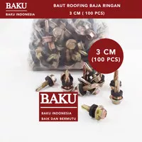 Baut Roofing 3cm (100pcs) / Sekrup Baja Ringan 3cm (100 pcs)