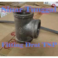 Tee Drat / Equal Tee TSP 1-1/2 inch SNI Hitam / Galvanis