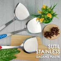 Susuk sutil spatula stainless steel murah gagang plastik KW-W01