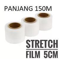 STRETCH FILM 5CM X 150M PUTIH PLASTIK WRAPPING PLASTIC WRAP 5 CM pack