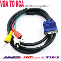 KABEL VGA (RGB) MALE TO 3 RCA (MALE) COMPONENT VGA KE RCA