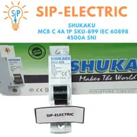 SHUKAKU MCB C 4A 1P SKU-899 IEC 60898 4500A SNI