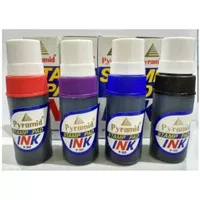 Tinta stempel ink stamp Pyramid Hitam Biru Merah violet