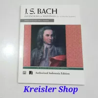 Buku piano JS Bach Invention and Sinfonia Two and three part invention