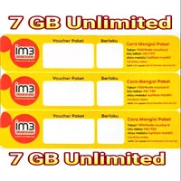 vocer voucher isi ulang paket data internet im3 indosat 7gb unlimited