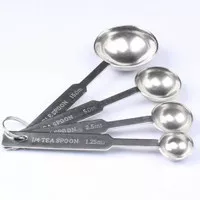 Sendok Takar Sendok Ukur Maesuring Spoon Stainless Steel 4 Ukuran