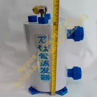 evaporator coil tabung titanium 1pk untuk air asin kimia asam chiller