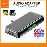 Mcdodo CA7670 Audio Adapter Type-C to Dual Type-C Grey