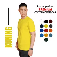 kaos polos cotton combed 30s premium warna Kuning