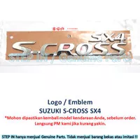 Emblem Logo Suzuki SX4 S-CROSS SX-4 SCROSS tulisan chrome vernekel SGP