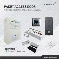 Paket Access Control RFID Proximity Card Reader Pintu Kaca Frameless