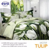 kain bahan sprei meteran katun esra motif tulip