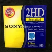 DISKET SONY 2HD RAINBOW COLLOR DISK/FLOPPY DISKET PERBOX